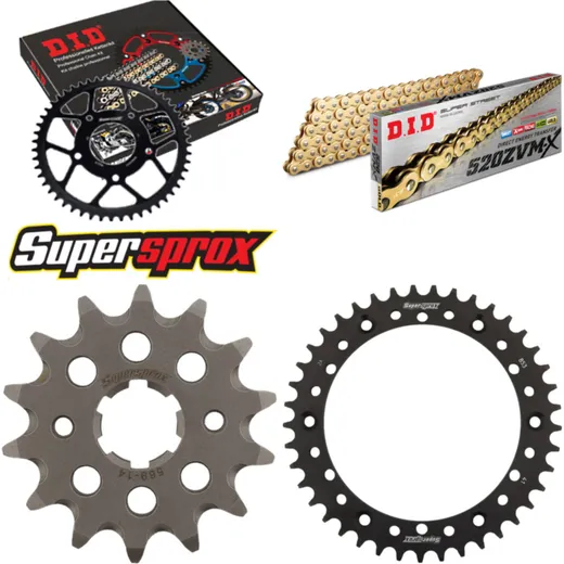 Chain Kit - Steel - for: YAMAHA YFZ350 Banshee 90-05 14-41-104 DID520ZVM-X(G&G) rivet