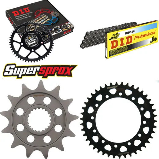 Chain Kit - Steel - for: YAMAHA WR250 R 08-13/WR250 X 08-15 13-42-108 DID520 Clip