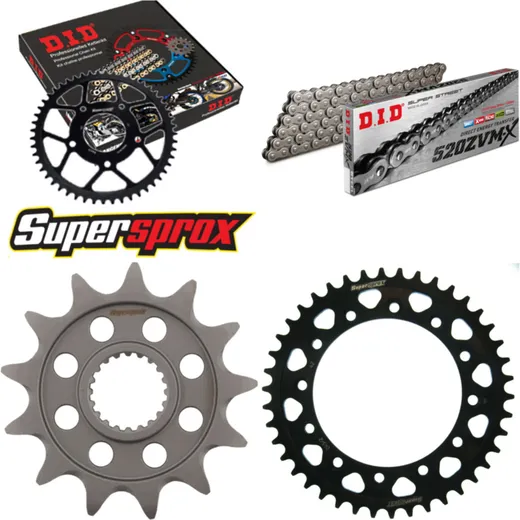 Chain Kit - Steel - for: YAMAHA WR250 R 08-13/WR250 X 08-15 13-42-108 DID520ZVM-X rivet