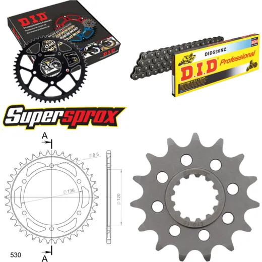 Chain Kit - Steel - for: YAMAHA RD500 LC 84-87 15-38-102 DID530NZ Clip