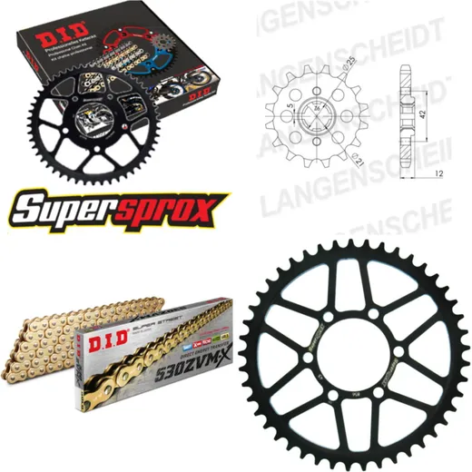 Chain Kit - Steel - for: YAMAHA XJ400 81-84/XJ550 Maxim 81-85 16-45-104 DID530ZVM-X(G&G) endless