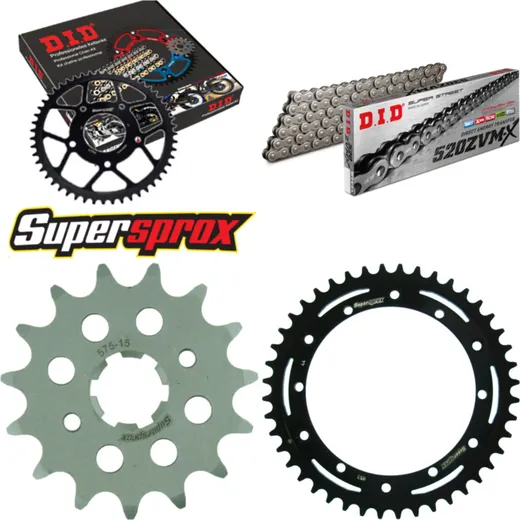 Chain Kit - Steel - for: YAMAHA TT600 Street Enduro 83-92 15-44-110 DID520ZVM-X endless