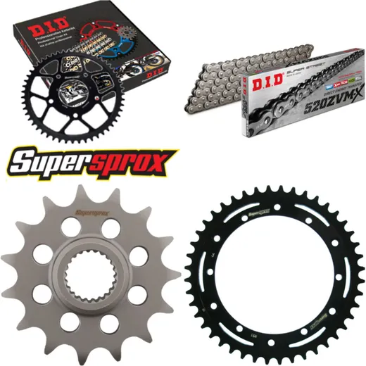 Chain Kit - Steel - for: YAMAHA TT600 R 93-02/TT600 S 93-97 15-44-112 DID520ZVM-X endless