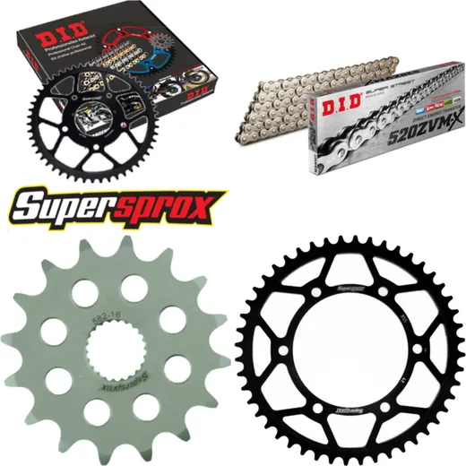 Chain Kit - Steel - for: YAMAHA XJ600 N 93-08/XJ600 S Diversio 16-48-110 DID520ZVM-X(S&S) endless