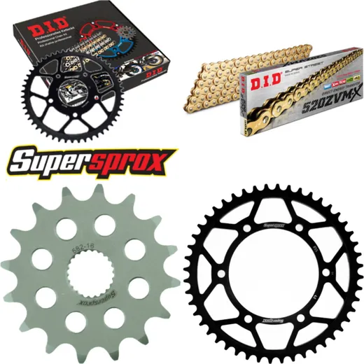 Chain Kit - Steel - for: YAMAHA XJ600 N 93-08/XJ600 S Diversio 16-48-110 DID520ZVM-X(G&G) rivet