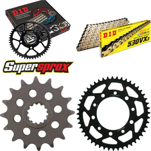 Chain Kit - Steel - for: YAMAHA YZF600 R6 >530< 99-02 16-48-116 DID530VX3(G&B) rivet