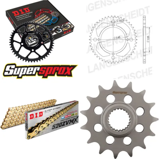 Chain Kit - Steel - for: YAMAHA XT600 27-PS 87-89 15-40-102 DID520ZVM-X(G&G) endless