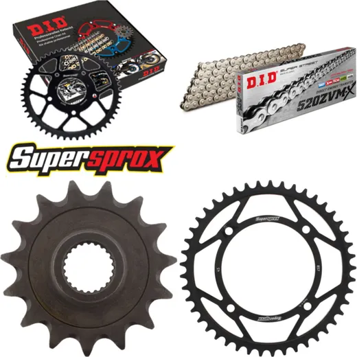 Chain Kit - Steel - for: YAMAHA XT600 E 97-03 15-45-106 DID520ZVM-X(S&S) rivet