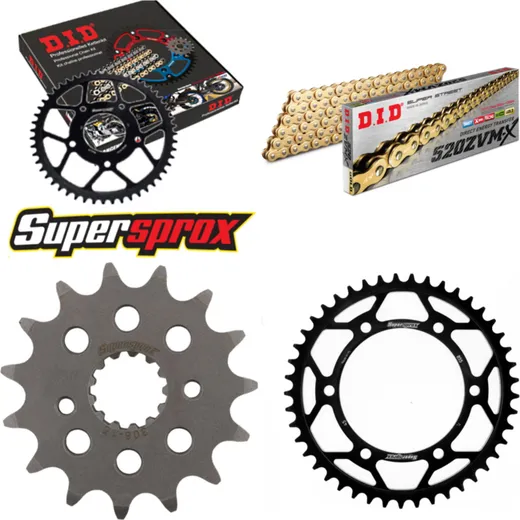 Chain Kit - Steel - for: YAMAHA XT660 R 04-15/XT660 X Supermot 15-45-110 DID520ZVM-X(G&G) rivet