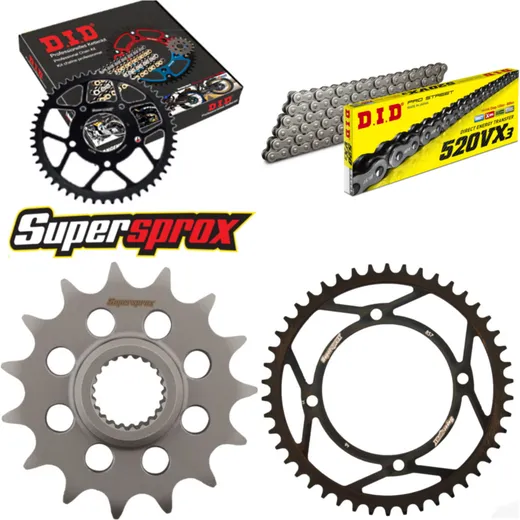 Chain Kit - Steel - for: YAMAHA XTZ660 Tenere 96-96 15-46-110 DID520VX3 Clip