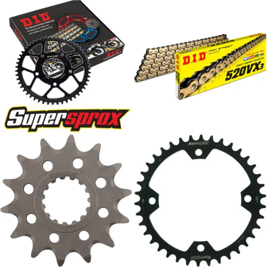 Chain Kit - Steel - for: YAMAHA YFM700 R Raptor 06-13 14-38-098 DID520VX3(G&B) endless