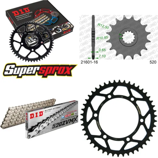 Chain Kit - Steel - for: YAMAHA XTZ Super Tenere 89-98 16-46-112 DID520ZVM-X(S&S) rivet