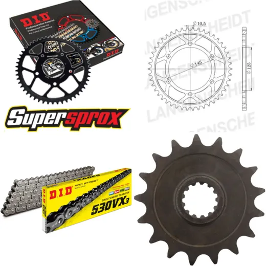 Chain Kit - Steel - for: YAMAHA FZ750 86-86 17-44-110 DID530VX3 endless