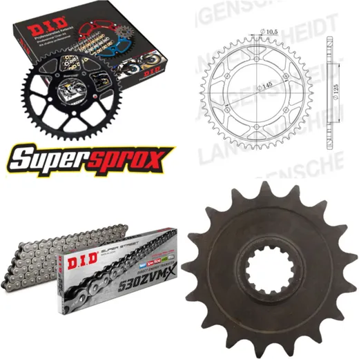 Chain Kit - Steel - for: YAMAHA FZ750 86-86 17-44-110 DID530ZVM-X rivet