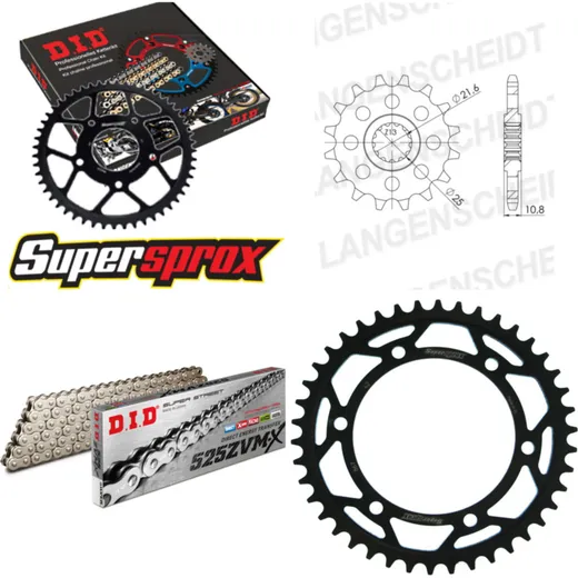 Chain Kit - Steel - for: YAMAHA TDM850 96-98 17-42-114 DID525ZVM-X(S&S) endless