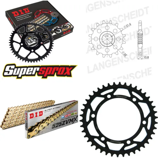 Chain Kit - Steel - for: YAMAHA TDM850 96-98 17-42-114 DID525ZVM-X(G&G) endless