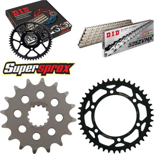 Chain Kit - Steel - for: YAMAHA TDM850 99-01 16-43-114 DID525ZVM-X(S&S) rivet