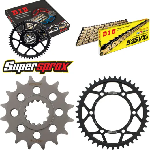 Chain Kit - Steel - for: YAMAHA MT-07 /ABS 14- 16-43-108 DID525VX3(G&B) rivet
