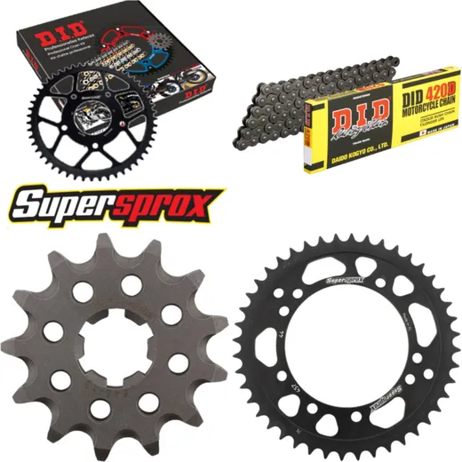 Chain Kit - Steel - for: KAWASAKI KX60 83-99 13-44-104 DID420D Clip