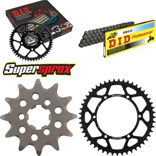 Chain Kit - Steel - for: KAWASAKI KX125 94-95/KX125 00-02 12-49-110 DID520 Clip
