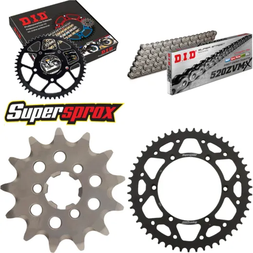 Chain Kit - Steel - for: KAWASAKI KX125 03-03 13-51-110 DID520ZVM-X endless