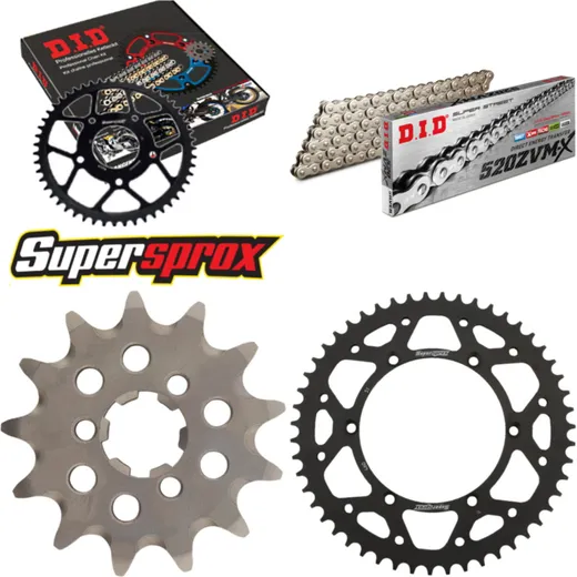 Chain Kit - Steel - for: KAWASAKI KX125 04-08 13-51-114 DID520ZVM-X(S&S) rivet