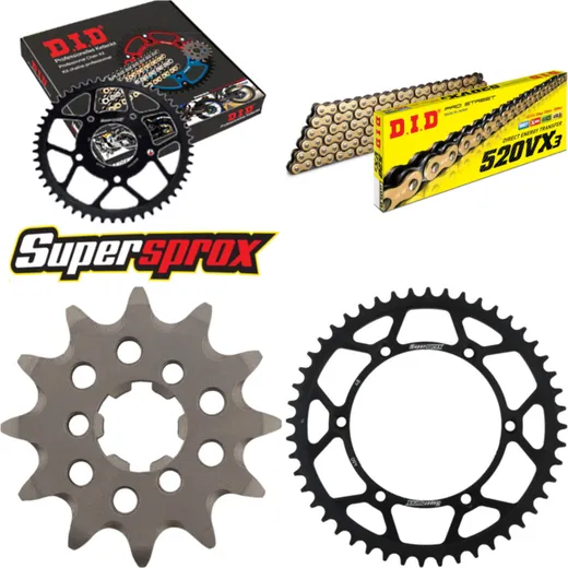 Chain Kit - Steel - for: KAWASAKI KX125 98-99 12-48-112 DID520VX3(G&B) rivet