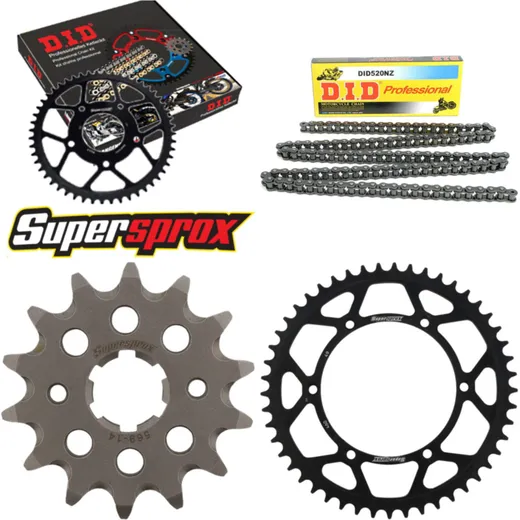 Chain Kit - Steel - for: KAWASAKI KX250 92-93 14-49-114 DID520NZ Clip