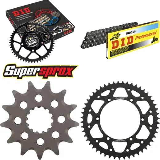 Kettensatz Stahl für: KAWASAKI KX250 05-06 13-51-116 DID520 Clip