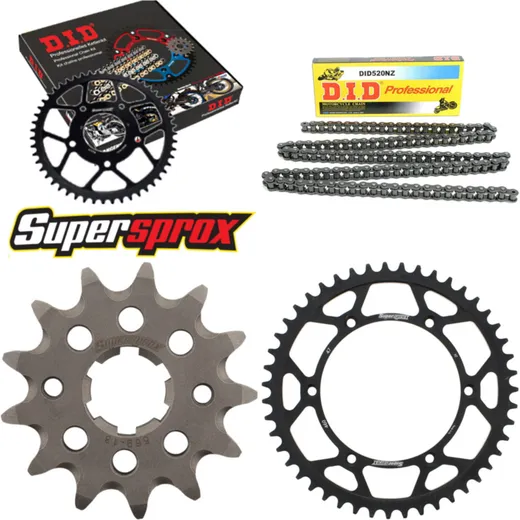Chain Kit - Steel - for: KAWASAKI KDX200 93-95 13-47-110 DID520NZ Clip