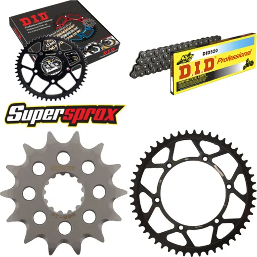 Chain Kit - Steel - for: KAWASAKI KLX300 R 03-03 14-50-110 DID520 Clip