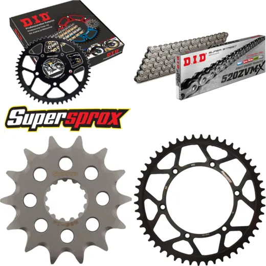 Chain Kit - Steel - for: KAWASAKI KLX300 R 03-03 14-50-110 DID520ZVM-X endless