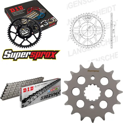 Chain Kit - Steel - for: KAWASAKI Z400 J 80-83 16-40-100 DID530ZVM-X rivet