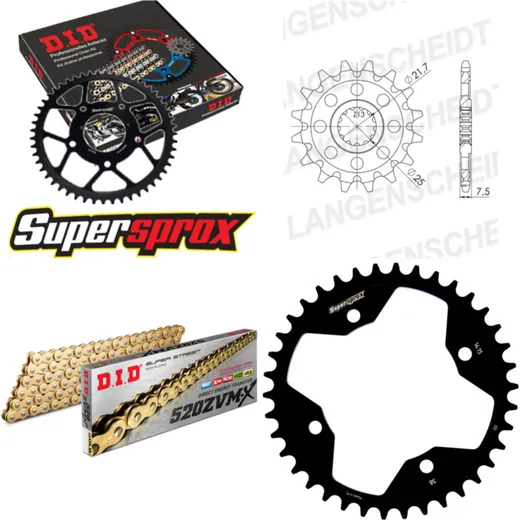 Chain Kit - Steel - for: KAWASAKI KFX450 R 08-12 14-38-094 DID520ZVM-X(G&G) rivet