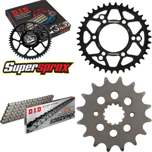 Chain Kit - Steel - for: KAWASAKI GPZ400 49PS 85-89/GPZ550 U 16-38-104 DID520ZVM-X rivet