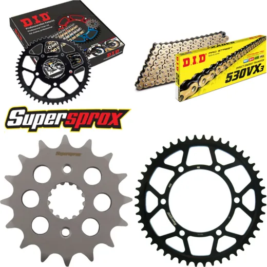 Chain Kit - Steel - for: KAWASAKI ZZR600 93-06 16-48-112 DID530VX3(G&B) rivet