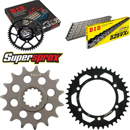 Chain Kit - Steel - for: KAWASAKI ZX-6R 600 95-97 15-40-108 DID525VX3 rivet
