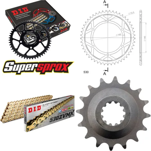 Chain Kit - Steel - for: KAWASAKI GPZ750R 85-90 16-49-112 DID530ZVM-X(G&G) endless