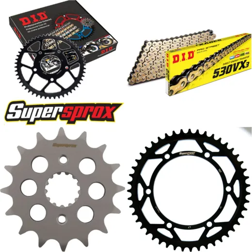Chain Kit - Steel - for: KAWASAKI GPX750R 87-90 16-47-110 DID530VX3(G&B) rivet