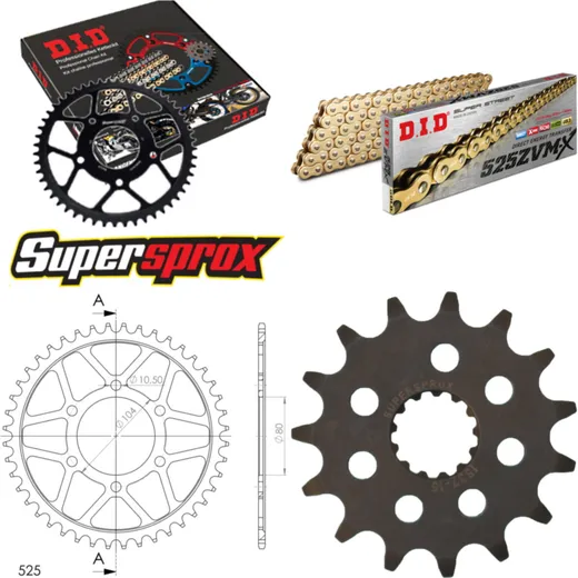 Chain Kit - Steel - for: KAWASAKI Z900 ABS 17- 15-44-114 DID525ZVM-X(G&G) endless