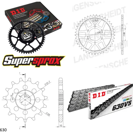 Chain Kit - Steel - for: KAWASAKI Z1000 Injection 80-80/Z1000 15-35-092 DID630VS endless