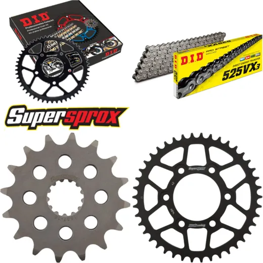 Chain Kit - Steel - for: KAWASAKI Z1000 03-06 16-42-112 DID525VX3 rivet