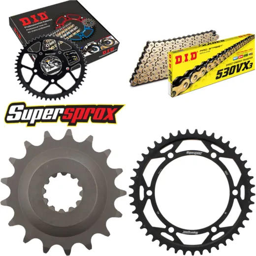 Chain Kit - Steel - for: KAWASAKI ZZR1100 93-94 17-45-110 DID530VX3(G&B) endless