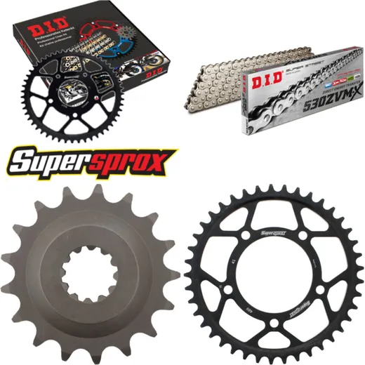 Chain Kit - Steel - for: KAWASAKI ZZR1400 06-12 17-41-116 DID530ZVM-X(S&S) rivet