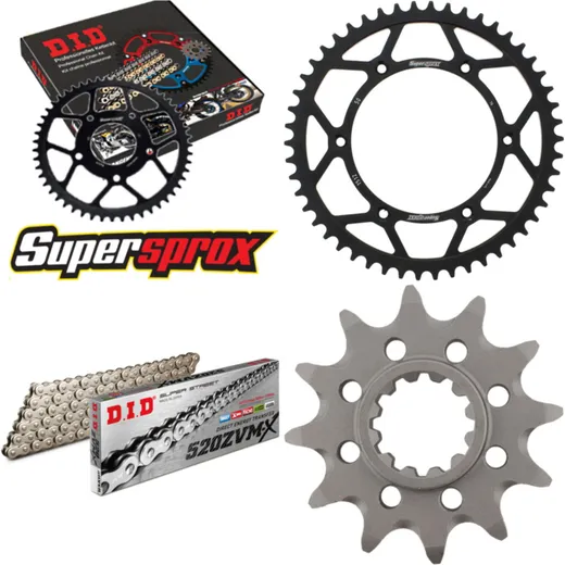 Chain Kit - Steel - for: HUSQVARNA TC250 06-08 12-50-116 DID520ZVM-X(S&S) rivet