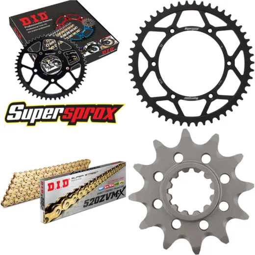Chain Kit - Steel - for: HUSQVARNA TC250 06-08 12-50-116 DID520ZVM-X(G&G) rivet