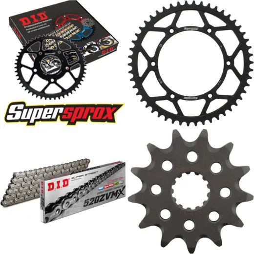 Chain Kit - Steel - for: HUSQVARNA TC250 09-14 13-50-116 DID520ZVM-X rivet