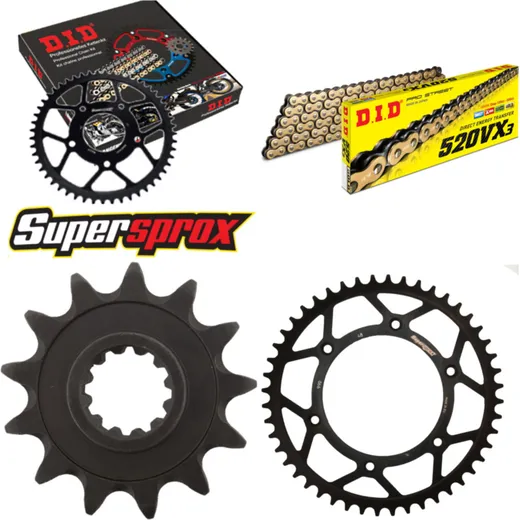 Kettensatz Stahl für: HUSABERG FC450 04-06 13-48-116 DID520VX3(G&B) Clip