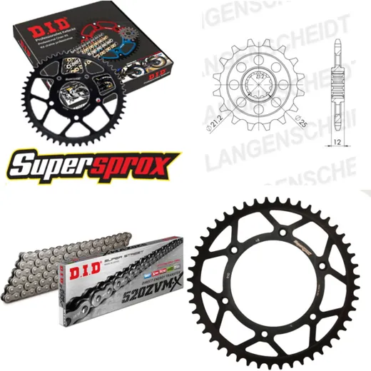 Kettensatz Stahl für: HUSABERG FE501 /S /E 03-04 15-48-120 DID520ZVM-X Endlos