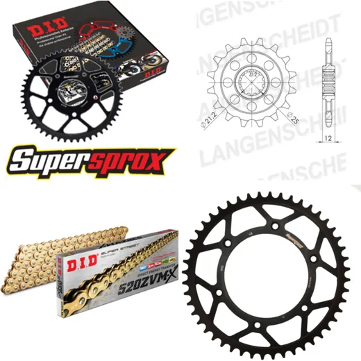 Chain Kit - Steel - for: HUSABERG FE600 /S /E 00-03 15-48-114 DID520ZVM-X(G&G) rivet